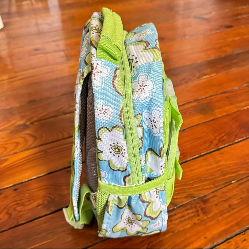 Pottery Barn Mini Backpack Floral Green & Blue Caraline